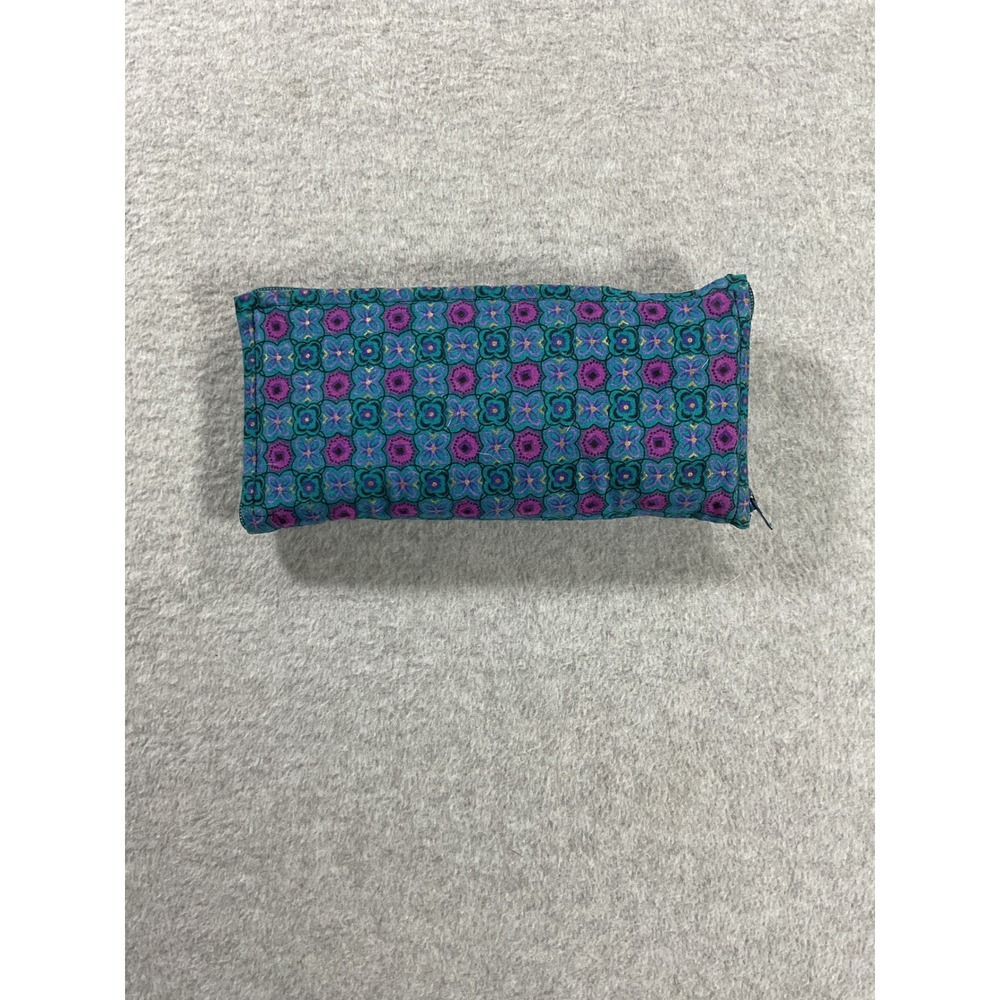 Vintage Style Teal Purple Floral Foldable Tote Bag Reusable Shopping Pouch